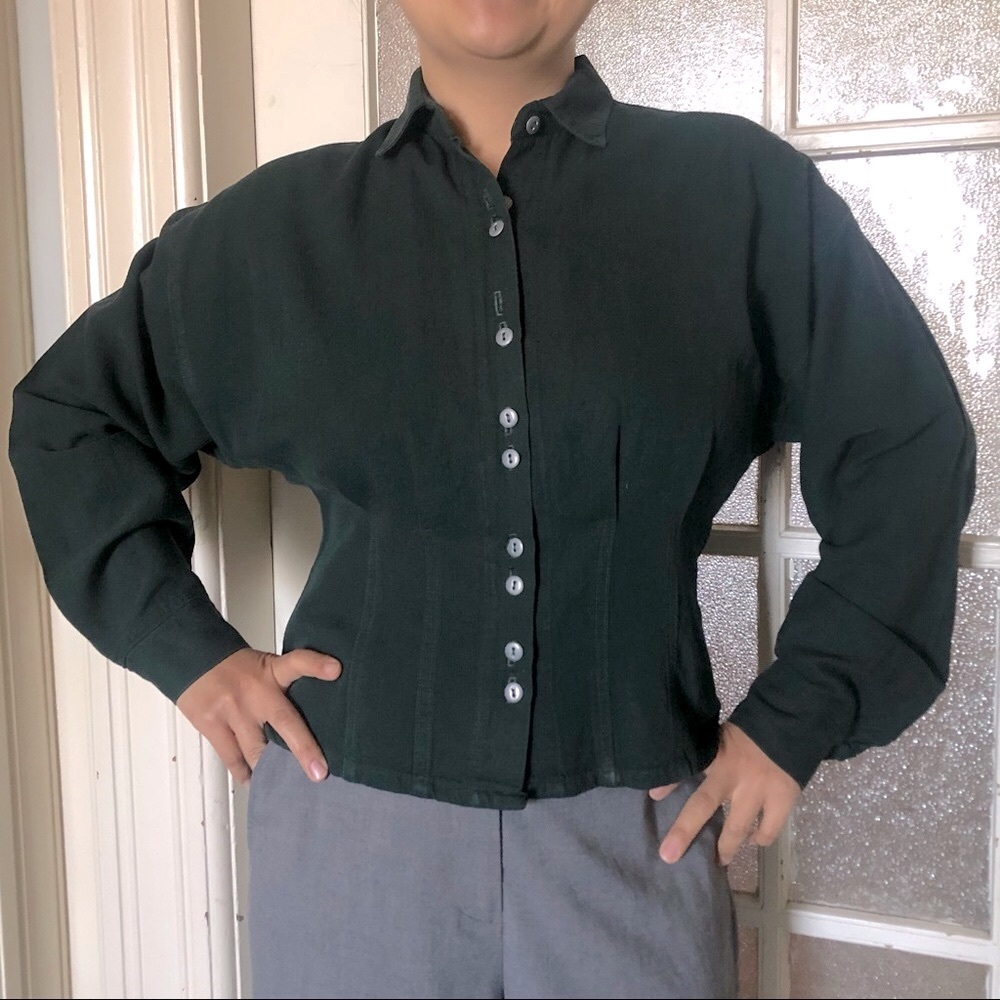 Green cotton shirt